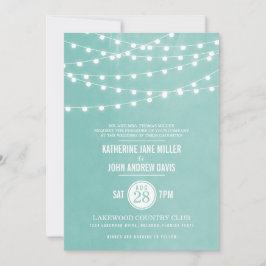 Convite para Casamento das Luzes de Aqua String