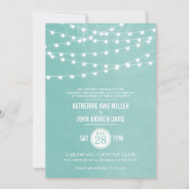 Convite para Casamento das Luzes de Aqua String