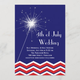 Convite para Casamento de 4 de julho com Chevrons