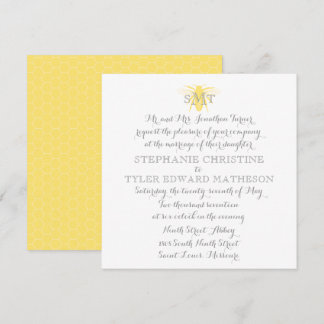Convite para Casamento de Abelhas de Honeybee