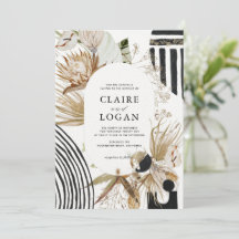 Convite para Casamento de abstrato Boho