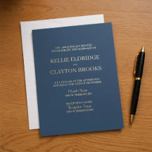 Convite para Casamento de Amor do Classic Blue For