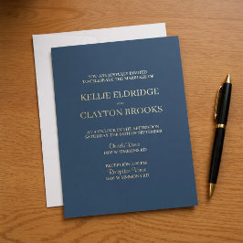 Convite para Casamento de Amor do Classic Blue For