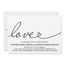 Convite para Casamento de Amor - Papel Kraft