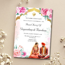 Convite para casamento de Anand karaj
