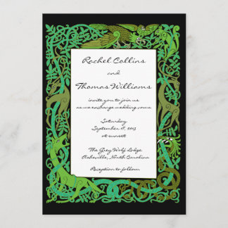 Convite Para Casamento De Animais Celtas Da Flores