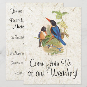 Convite para Casamento de Animais de Pássaro de K