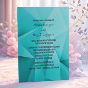 Convite Para Casamento De Aqua Jewel Tones