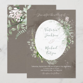 Convite Para Casamento De Ar E Luz Floral De Aquar