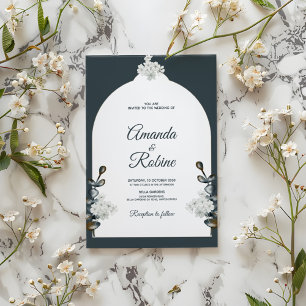 Convite para Casamento de Arca Verde Elegante Sage