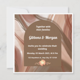 Convite Para Casamento De Arch E Abstrato