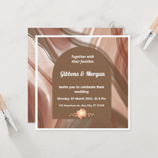 Convite Para Casamento De Arch E Abstrato