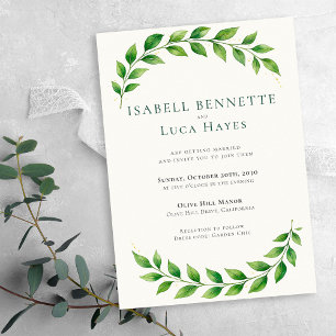 Convite para Casamento de Arch Greenery Arch Water