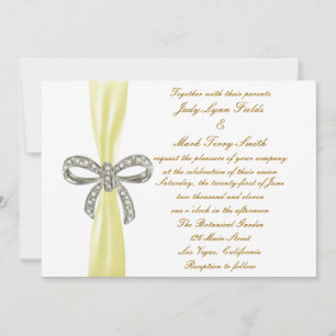 Convite para Casamento de Arcos de Diamante Amarel