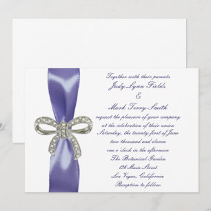 Convite para Casamento de Arcos de Diamante Azul R