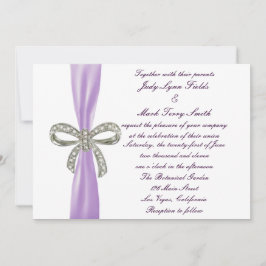 Convite para Casamento de Arcos de Diamante Roxo