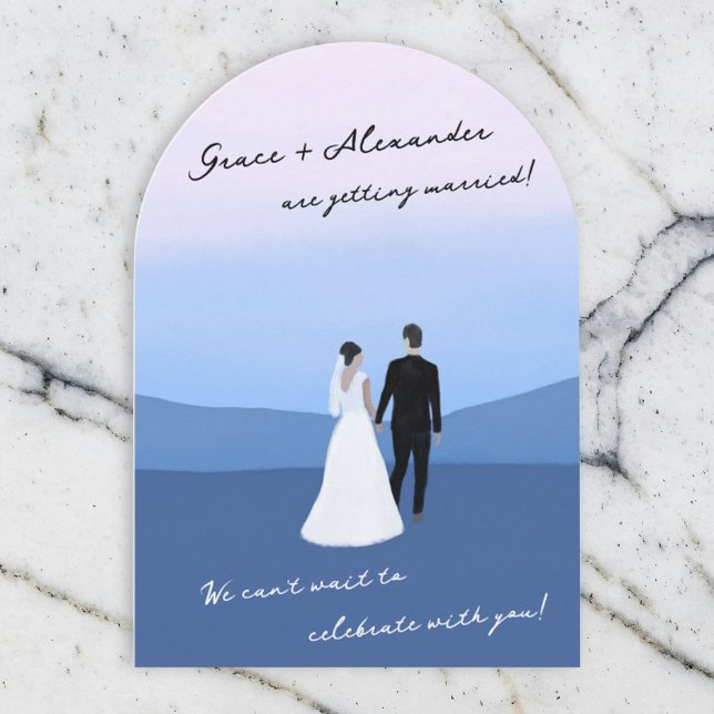 Convite para Casamento de Arcos Modernos (Criador carregado)