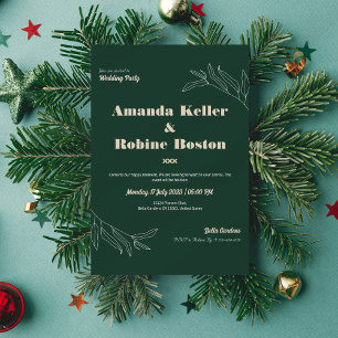 Convite para Casamento de Arte de Linha Moderna El