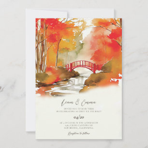 Convite para Casamento de Autumn Fall Autscape