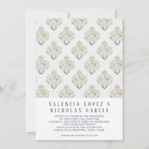 Convite para Casamento de Azulejos Espanhol