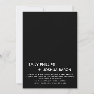 Convite para Casamento de Bar Baixo Preto