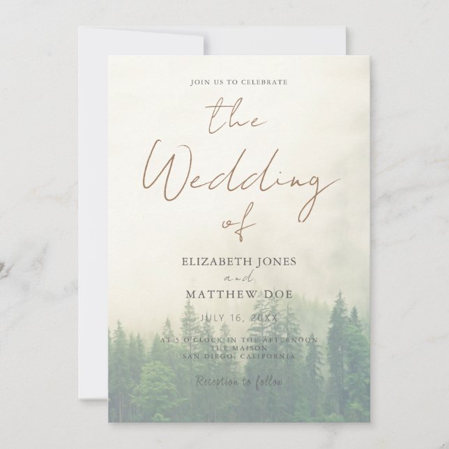 Convite para Casamento de Beachfront da Praia Suns (Frente)