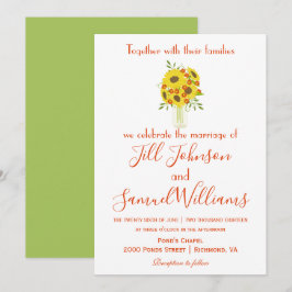 Convite Para Casamento De Bela Girassol