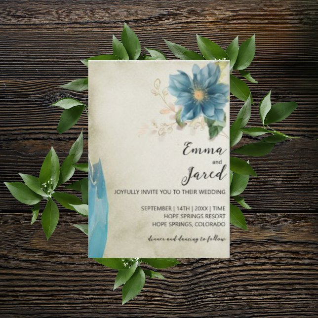 Convite para Casamento de Belle Watercolor (Criador carregado)