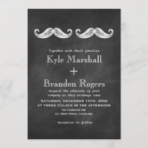 Convite para Casamento de bigode