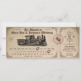 Convite Para Casamento De Bilhetes De Comboio Vint