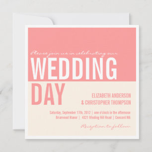 Convite para Casamento de Blocos Gráficos Moderno