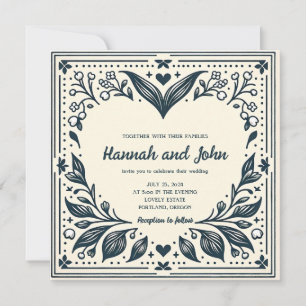 Convite para Casamento de Blooms Eterno