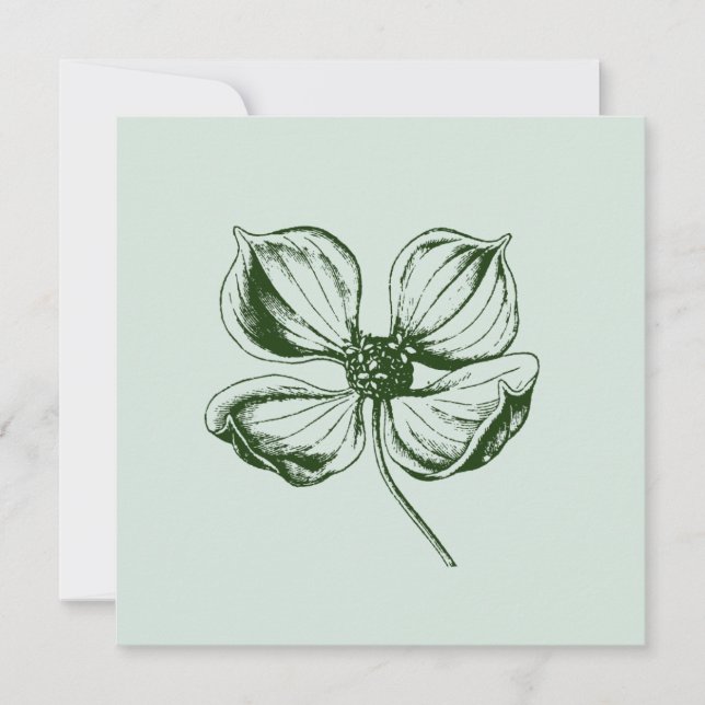 Convite Para Casamento De Blossom De Dogwood (Frente)