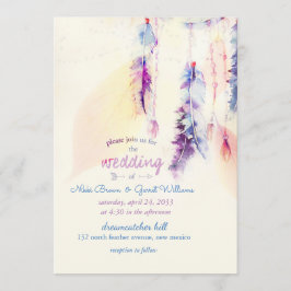 Convite para Casamento de Boho do Dreamcatcher de
