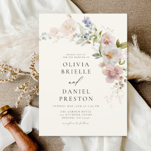 Convite para Casamento de Boho Wildflower