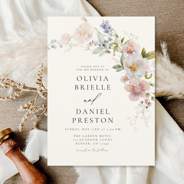 Convite para Casamento de Boho Wildflower (Criador carregado)