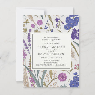 Convite para Casamento de Boho Wildflower