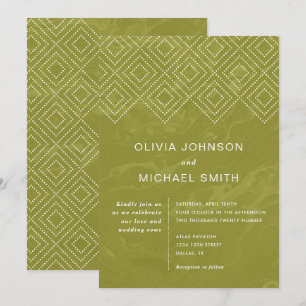Convite para Casamento de Bold Hues Chartreuse