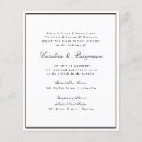Convite para Casamento de Borda de Script Formal d