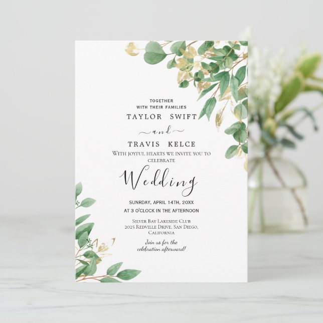 Convite para Casamento de Branch (Em pé/Frente)