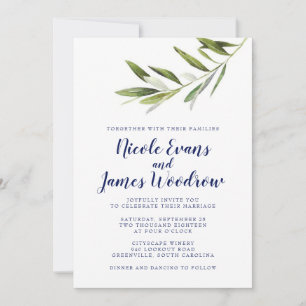 Convite para Casamento de Brandeburgo com Marinho