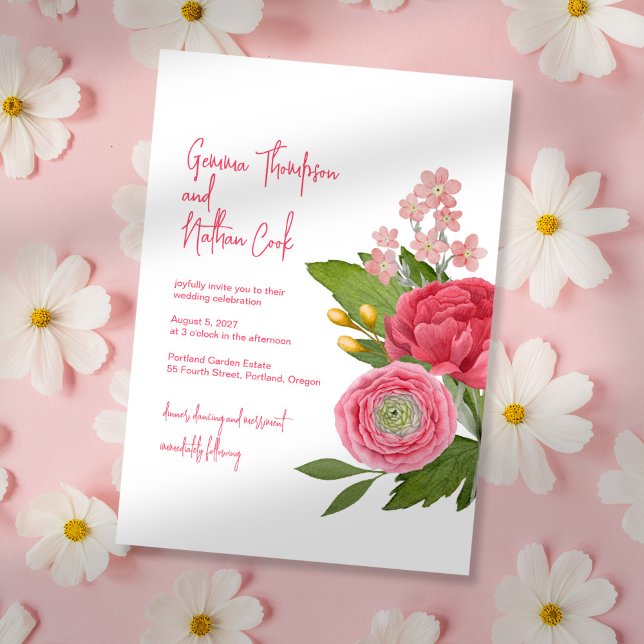 Convite para Casamento de Buquês Nantucket (Criador carregado)