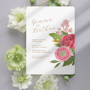 Convite para Casamento de Buquês Nantucket