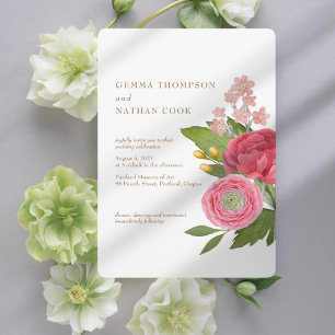 Convite para Casamento de Buquês Nantucket