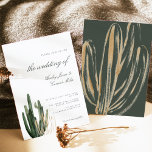 Convite para Casamento de Cactus Moderno<br><div class="desc">Este convite apresenta lush watercolor cactus e uma fonte elegante de script. Este é o convite perfeito para o seu casamento boêmico,  verão ou jardim.</div>
