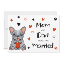 Convite Para Casamento De Cães De Balão Francês Be