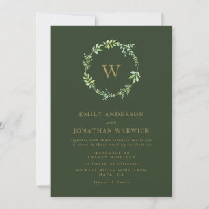 Convite para Casamento de Cair Watercolor Verde