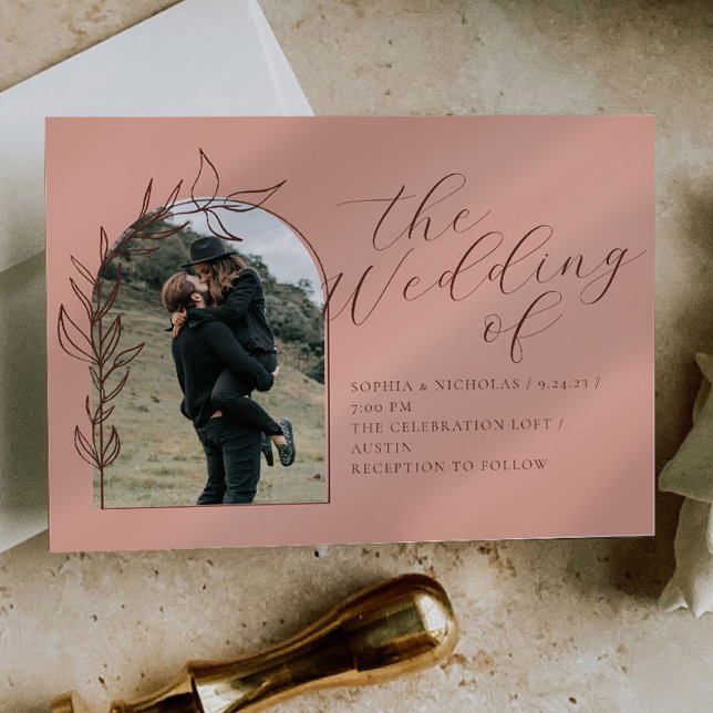 Convite para Casamento de Caligrafia Limpa (Criador carregado)