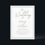 Convite para Casamento de Caligrafia Moderna Minim<br><div class="desc">Convite para Casamento de Caligrafia Moderna Minimalista</div>