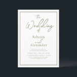 Convite para Casamento de Caligrafia Moderna Minim<br><div class="desc">Convite para Casamento de Caligrafia Moderna Minimalista</div>